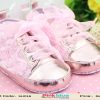 Fancy Designer Ross Pink Baby Shoes with Netted Laces