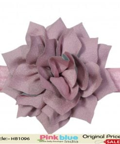 Gorgeous Baby Pink Designer Hair Band for Toddlers in India with Flower