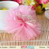 Baby Pink Infant Hair Clip for Newborn Indian Girls with Ribbon Bow