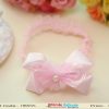 Baby Pink Hair Band for Infants with Ribbon Bow