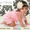 Buy Online Baby Pink Ruffle Lace Infant Romper for Baby Girls