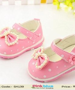 pink 1st birthday shoes