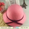 Exquisite Baby Pink Smart Woolen Round Baby Pink Hat for Indian Kids