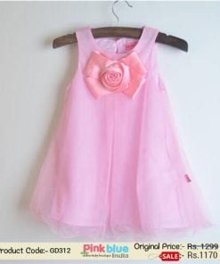 pink kids casual dress