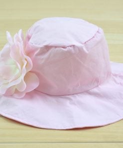 Baby Pink Stylish Summer Infant Cap With a Big Flower