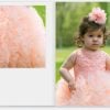 peach baby birthday dress