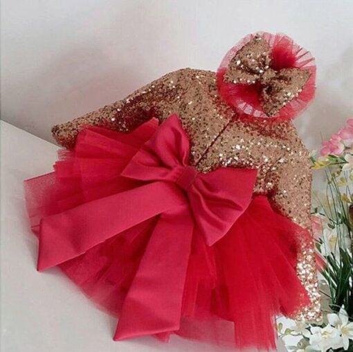Red Sequin Frock - Buy Sequin Girls Party Wear Dress