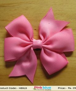 Rose Pink Party Knot Bow Hair Band