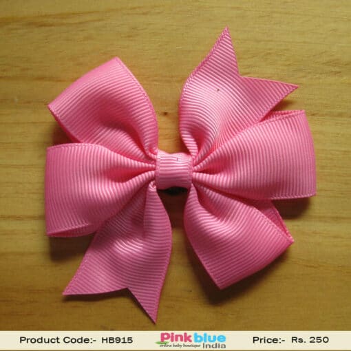 Rose Pink Party Knot Bow Hair Band