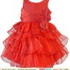 Toddler Girl Red Special Occasion Ruffled Dress – Baby Frock Online India