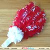 White and Red Feather Kids Hair Accessory