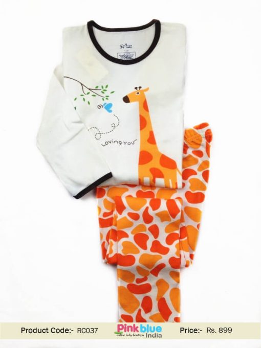 Giraffe Baby T-shirt and Pajama Set