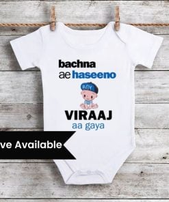 Bachna Ae Haseeno Baby Onesie, Bollywood bodysuit, baby clothes, funny, cute, Desi