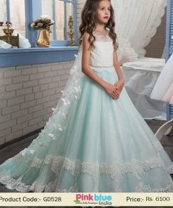 Designer Kids Ball Gown Wedding Dress for Girls | Flower Girl Party Gowns