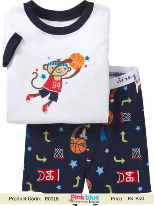 Basketball Boy Printed Toddler White T-Shirt