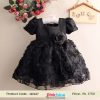 black baby flower dress