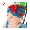 Beautiful Red and Blue Floral Hair Band for Toddlers in India with Feather