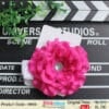Beautiful Floral White Crochet Hair Band in Pink for Baby Girls with Pink Flower