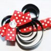 Beautiful Red and Black Spiral and Bow Hair Accessory for Toddlers in India