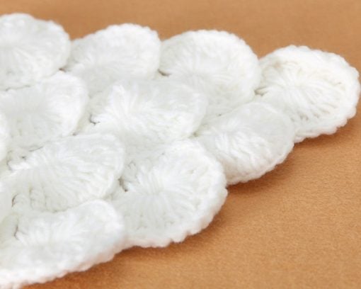 Beautiful White Crochet Baby Photography Prop With Red Heart