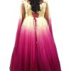 Beautiful Wine Ombre Party Gown for Baby Girls