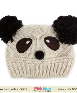 baby woolen panda cap