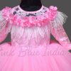 Pink feather dress For Girls, Kids Couture Dress
