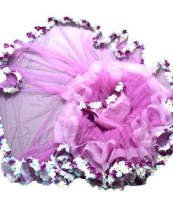 Girls Designer Party Wear off Shoulder Gown Purple Color