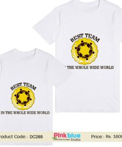 Kids Custom T-shirt Message Print Best Team in The Whole Wide World