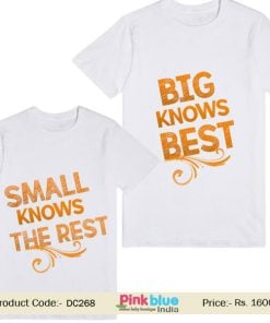 Personalized Kids T-Shirt Big Knows Best Small Knows the Rest