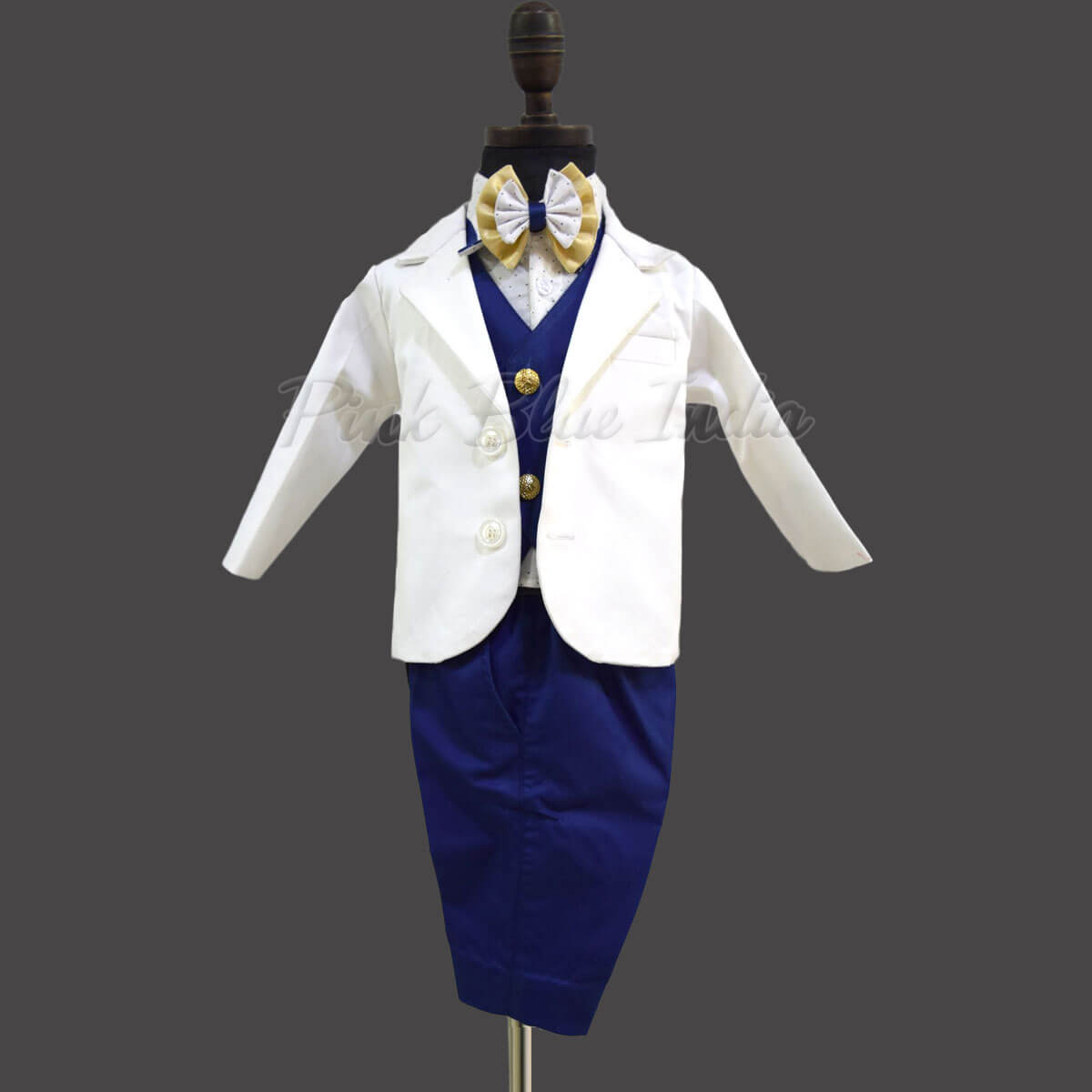 THE DUBAI STUDIO Baby Boy's Black and Blue Cotton Party Suits with Blazer+Pant+Tie  (Set of 3) : Amazon.in: Clothing & Accessories