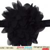 Classy Black Floral Hair Band for Infant in with a Big Flower Motif