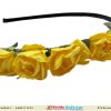 Fashionable Black Hair Band for Toddlers in India with Gorgeous Yellow Flowers
