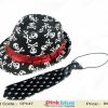 Black Fashionable Kids Fedora Hat with Red Sweatband and Matching Tie