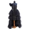 Black one shoulder party wear dress for girls stylish birthday outfit