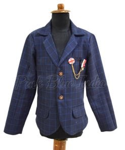 Boys Coats - Buy Blue Check Blazer for Boys Online