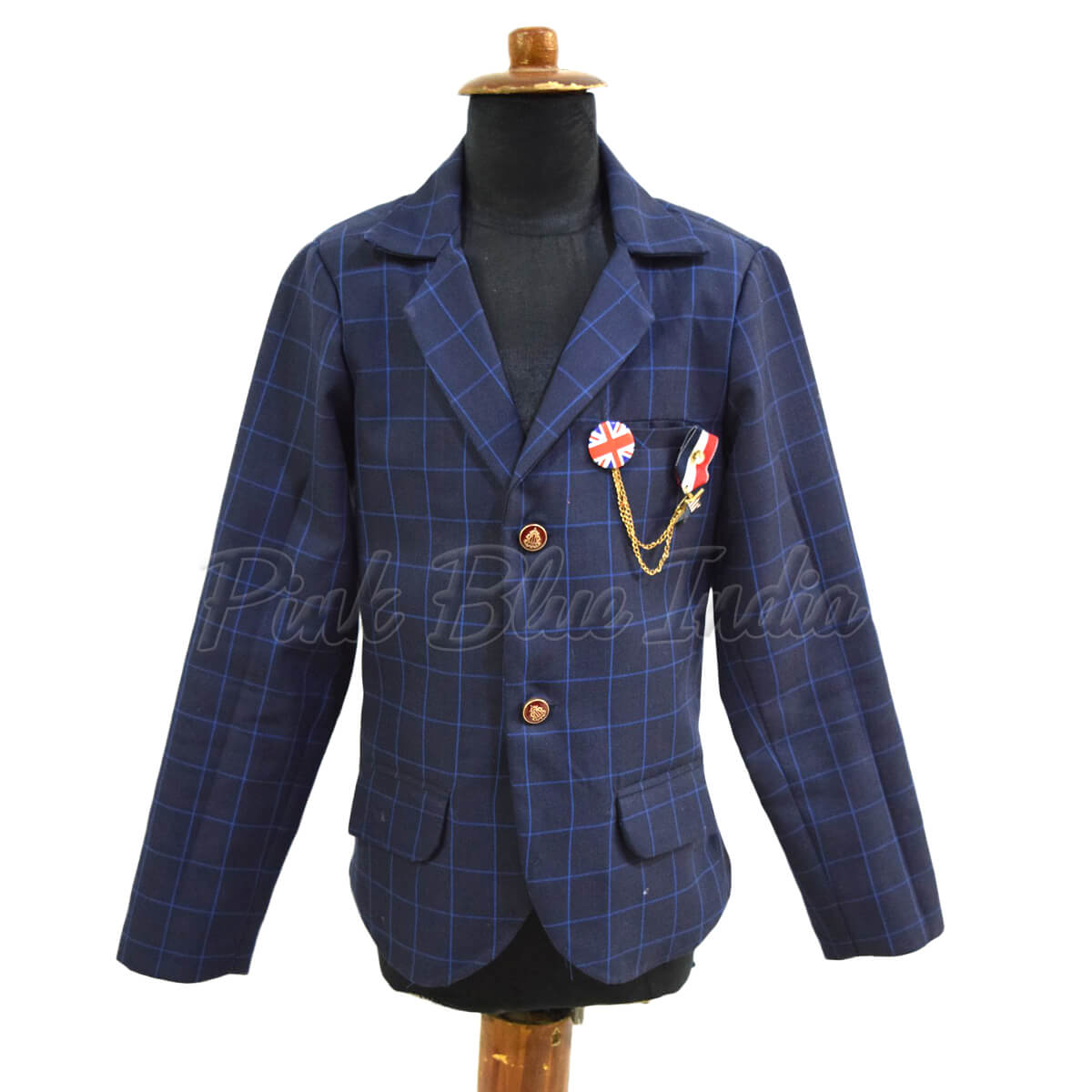 Boys Coats - Buy Blue Check Blazer for Boys Online