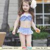 Baby Girl 3 Piece Summer Swimsuit Blue and White Checks