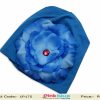 blue flower baby cap