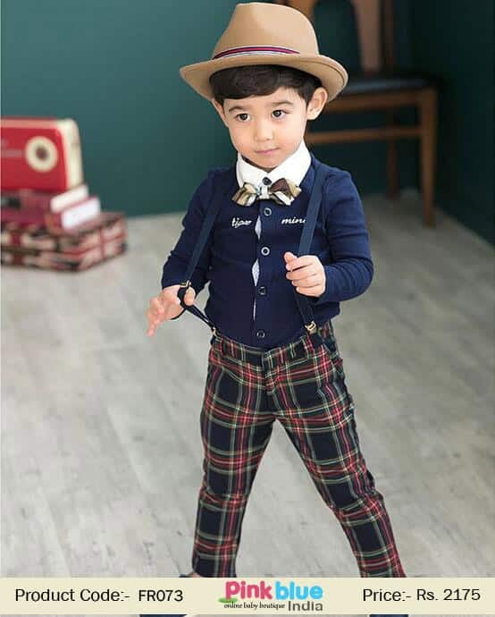 Fabulous Designer Blue Baby Boys Formal Outfit for Weddings