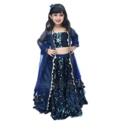 Blue Baby Girl Lehenga – Indian Wedding Kids Lehenga Online