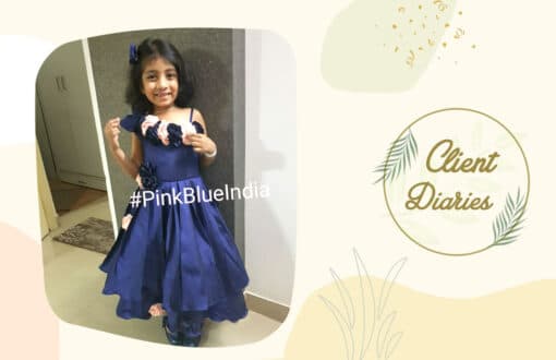 kids Blue One Shoulder Dress Real Customer Pictures