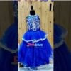 Blue Color Halter Neck Party Dress for Baby Girl Online