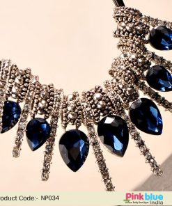 Blue Stone Studded Gypsy Bohemian Jewelry with Sparkling Embellishments