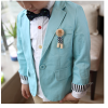 Shop Online Cool Blue Summer Coat for Young Boys with Stylish Cuffs