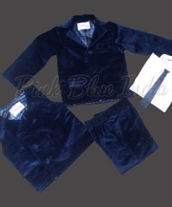 Baby Boy First Birthday Suit Velvet Outfit Set