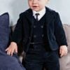 Boys Blue Velvet Suit, Party Baby Boy Velvet Suit