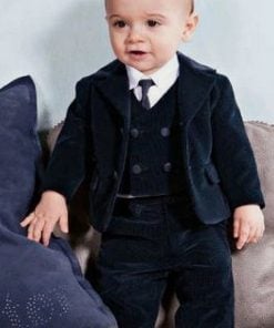 Boys Blue Velvet Suit, Party Baby Boy Velvet Suit