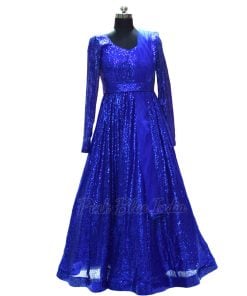 Blue Designer Wedding Party Gown for Women Online India