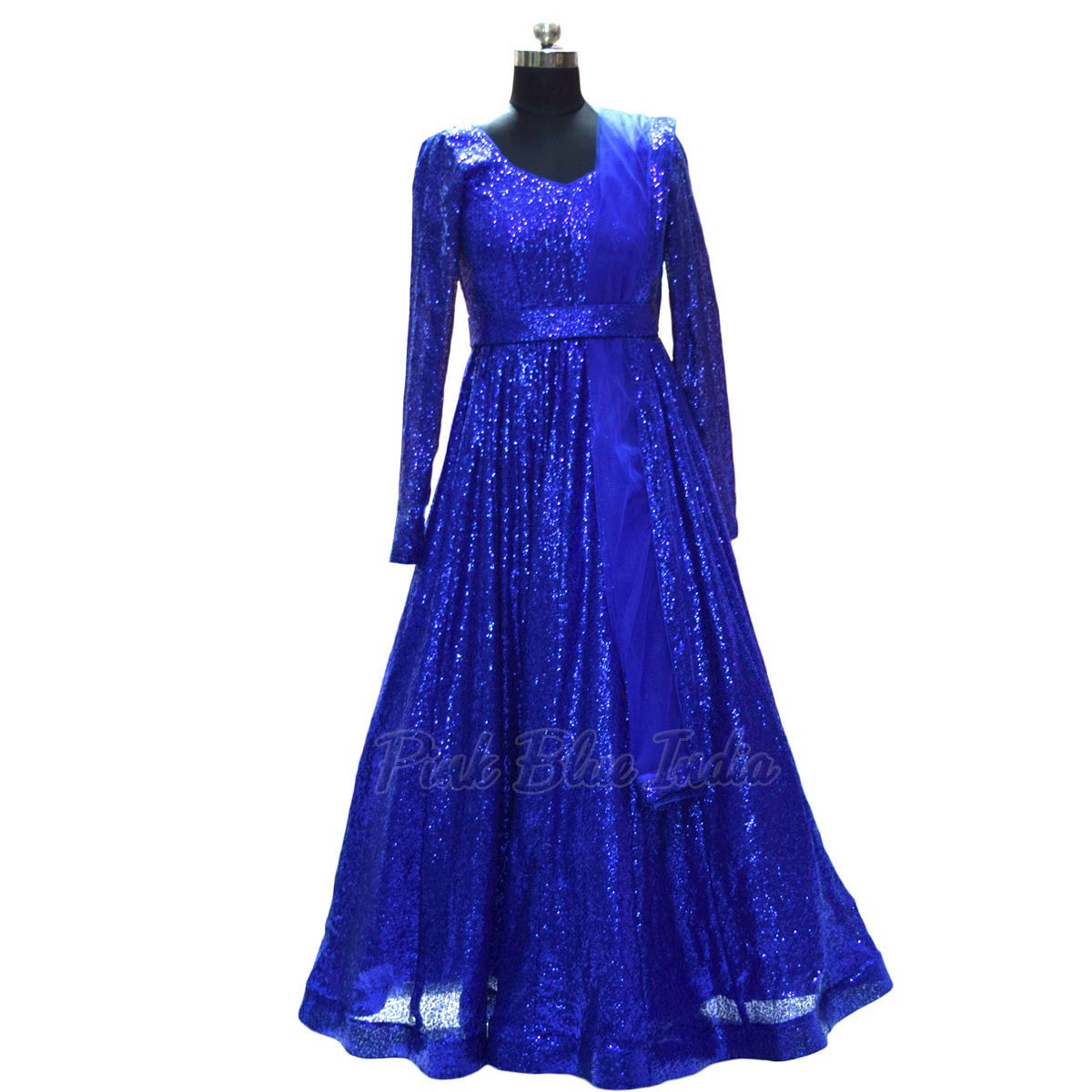 Kuber Fashion Women Gown Blue Dress - Buy Kuber Fashion Women Gown Blue  Dress Online at Best Prices in India | Flipkart.com